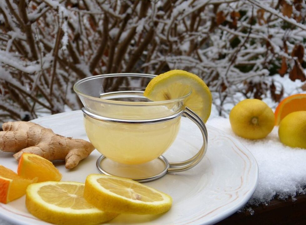 teh dengan lemon berdasarkan jahe untuk potensi